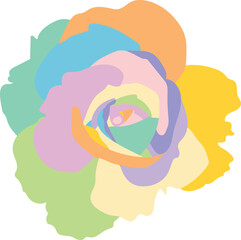 colorful rose flower vector