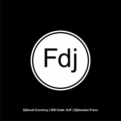 Djibouti Currency Symbol, Djiboutian Franc Icon, DJF Sign. Vector Illustration