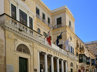 Historical Stock Exchange in the Old Town of Valletta, the Capital of Malta