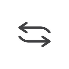 Reverse button line icon