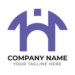 Professional creative modern abstract business H letter logo design template