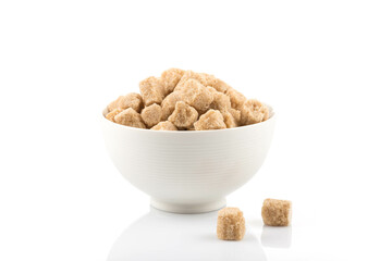 Brown cane sugar cubes