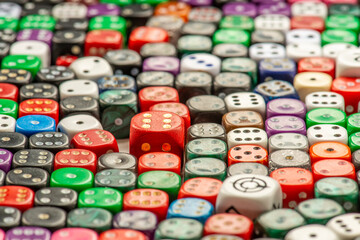 lot of dice background good luck and destiny concept