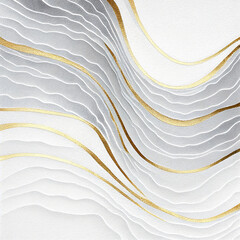 Abstract relief crumpled craft paper blank texture. Generative AI.