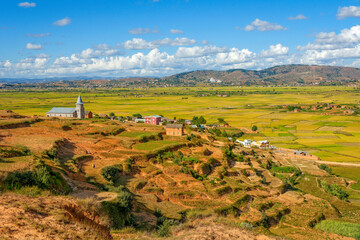 Paysage des hautes-terres de Madagascar