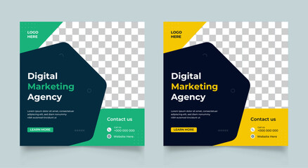 Digital marketing agency and corporate social media post template design
