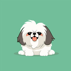 Cute dog puppy chibi mascot vector cartoon style