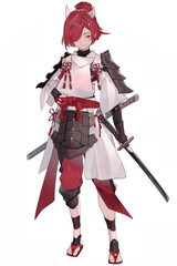 Obraz premium 女性キャラクターの全身イラスト(AI generated image)