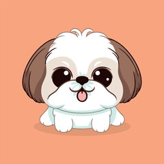 Cute dog puppy chibi mascot vector cartoon style