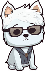 Cute dog puppy chibi mascot vector cartoon style