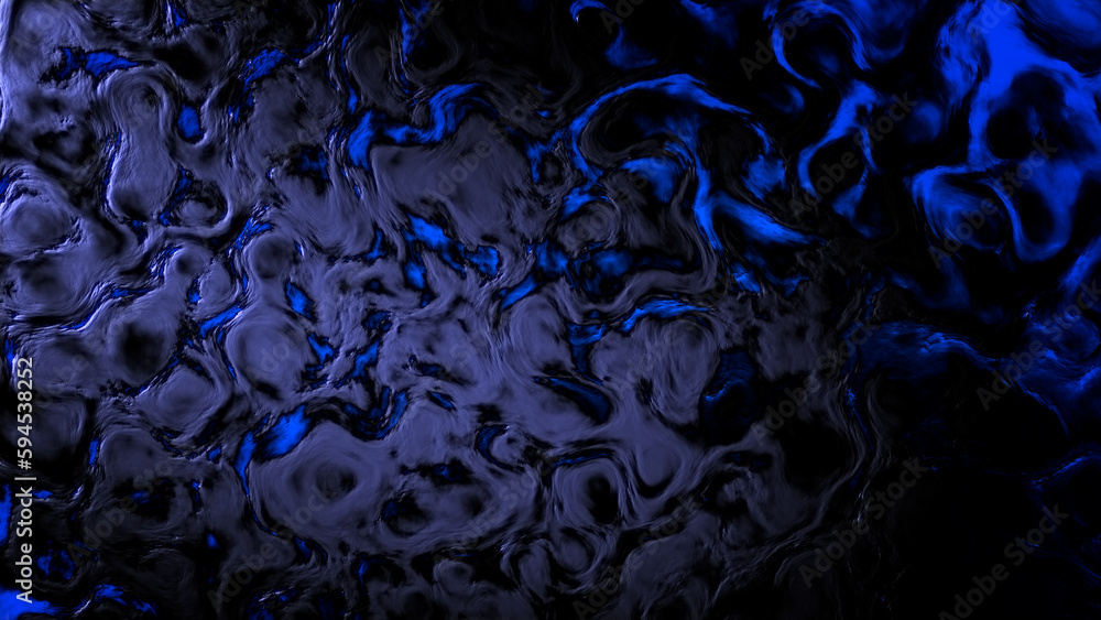 Poster dark blue gradient constitutional forms surface - abstract 3d rendering