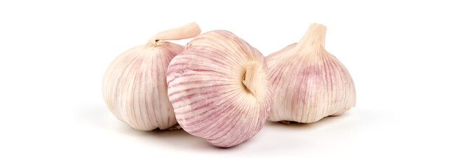 Fresh garlic, isolated on white background.