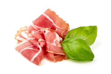 Jamon, jerked meat, isolated on white background. High resolution image.