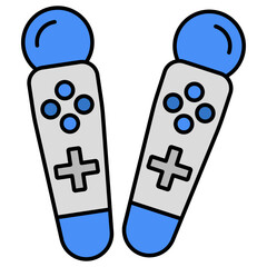 Modern design icon of game controllers 