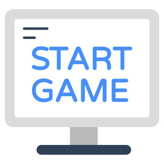 A flat design, icon of game start