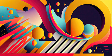 Abstract colorful background wallpaper design (Generative AI)