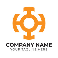 Professional minimalist abstract business logo design template for your company