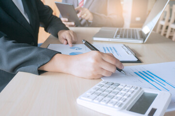 Business People Meeting Design Ideas professional investor working new start up project. Concept. business planning in office