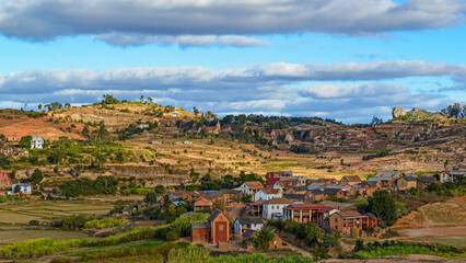 Fototapeta premium Paysage des hautes-terres de Madagascar