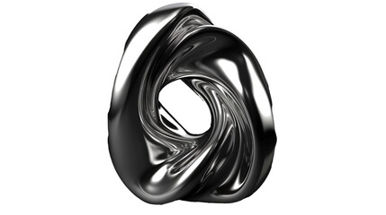 abstract silver shape