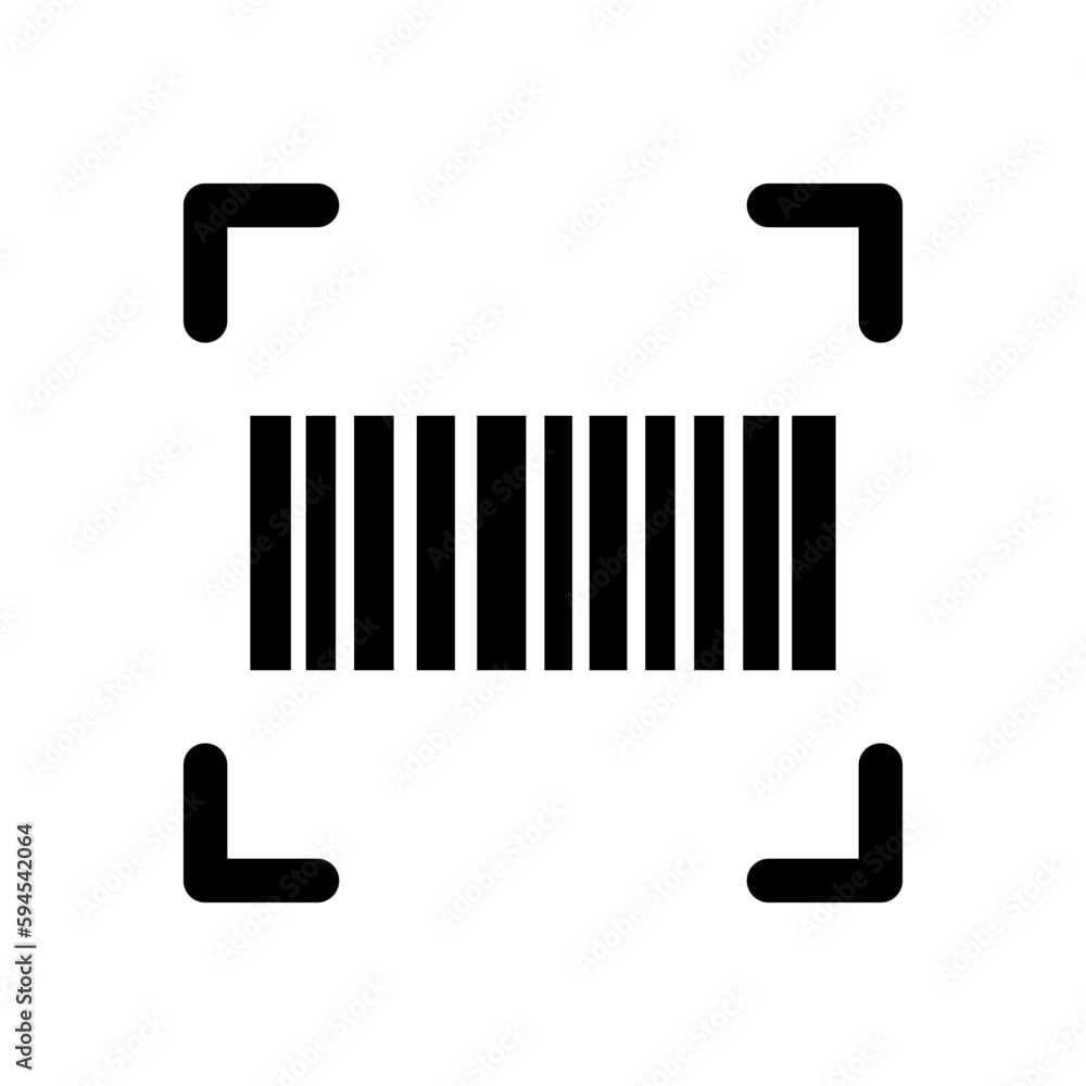 Poster barcode scan icon. scanning. vector.