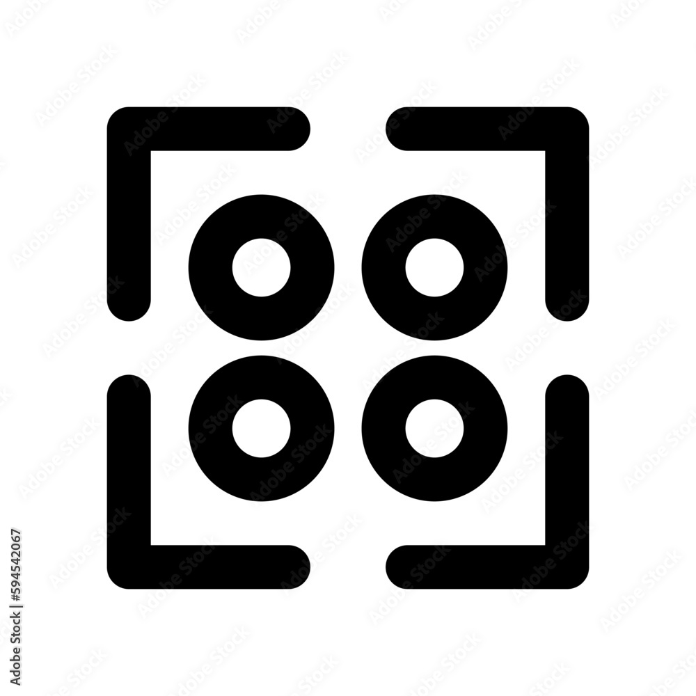 Poster pop qr code icon. vector.