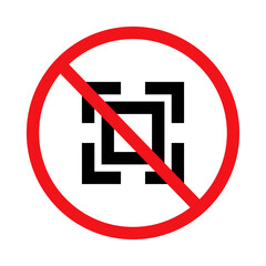 Code scan failure icon. Vector.