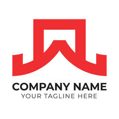 Professional creative modern abstract business W letter logo design template