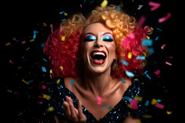 Modern Photo Image of Drag Queens, made with an generative AI