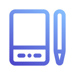 pen tablet gradient icon