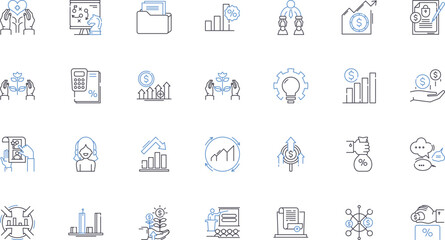 Survey line icons collection. Questionnaire, Feedback, Research, Poll, Opinion, Analysis, Sampling vector and linear illustration. Data,Result,Insights outline signs set - obrazy, fototapety, plakaty