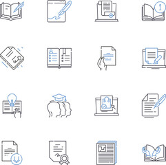 Team motivation line icons collection. Synergy, Collaboration, Inspiration, Dedication, Motivation, Unity, Encouragement vector and linear illustration. Enthusiasm,Trust,Support outline signs set