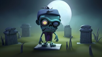 Generative AI of Graveyard Zombie