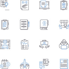 Peril line icons collection. Danger, Hazard, Risk, Threat, Menace, Vulnerability, Insecure vector and linear illustration. Perilous,Precarious,Exposed outline signs set