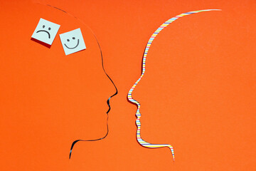 Mental disorders concept - composition for Bipolar disorder