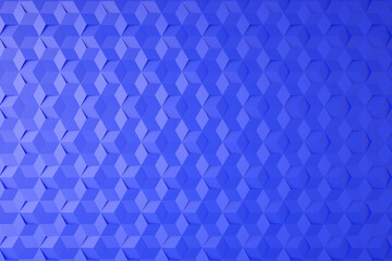 Blue seamless hexagon background, Abstract geometric seamless pattern design, 3d rendering