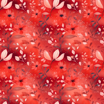 Tillable water painted flower pattern