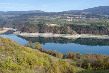 Fototapeta na wymiar Santa Giustina lake, Val di Non valley. Trentino, Italy