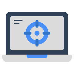 A unique design icon of online target 