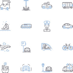 Gardening tools line icons collection. Pruner, Hoe, Shears, Shovel, Rake, Trowel, Cultivator vector and linear illustration. Wheelbarrow,Hose,Sprayer outline signs set