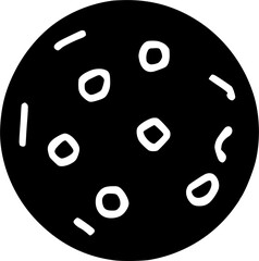 black individual cookie line icon. simple homemade sweet flat design pictogram, clipart vector illustration for ad app logo web banner button ui ux interface elements isolate on white background