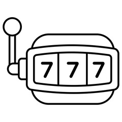 A flat design, icon of jackpot game