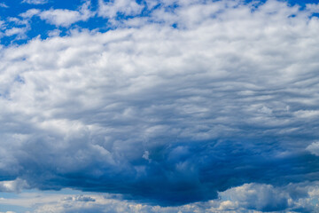 Dramatic cloud formations on sky.