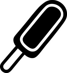 black individual popsicle line icon. simple ice cream stick flat design pictogram, clipart vector illustration for ad app logo web banner button ui ux interface elements isolate on white background