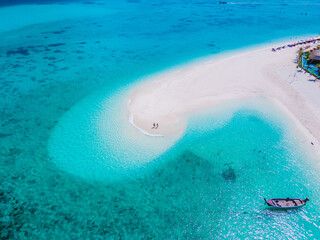 Koh Lipe Island Southern Thailand with turqouse colored ocean and white sandy beach at Ko Lipe