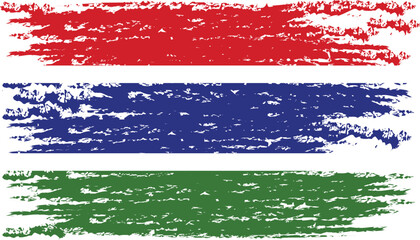 Brush stroke flag of GAMBIA
