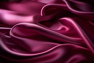 Obraz premium Magenta silk waving backdrop, created with generative AI
