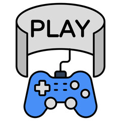 Modern design icon of play video game