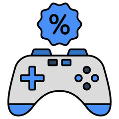 Modern design icon of game discount 