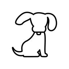 Love dog icon vector. pet illustration sign. Dog symbol or logo.